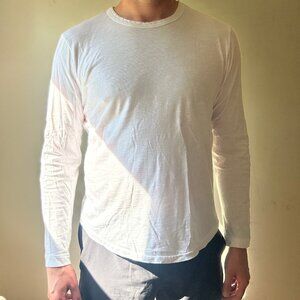 BUCK MASON Long Sleeve White Slub